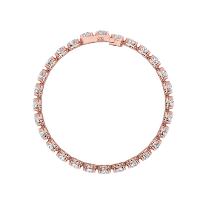 Round Shaped Lab Grown Diamond (F/VS) Tennis Bracelet in 14K Gold