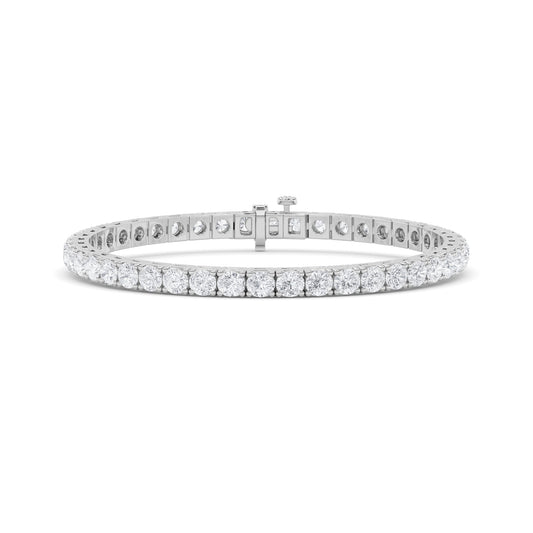 Round Shaped Lab Grown Diamond (F/VS) Bracelet in 14K Gold