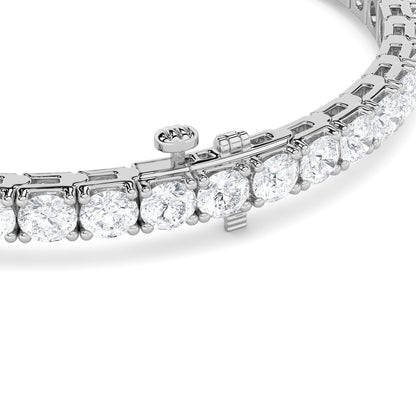 Round Shaped Lab Grown Diamond (F/VS) Bracelet in 14K Gold