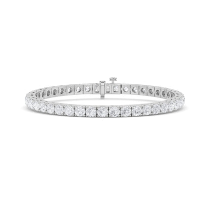 Round Shaped Lab Grown Diamond (F/VS) Bracelet in 14K Gold