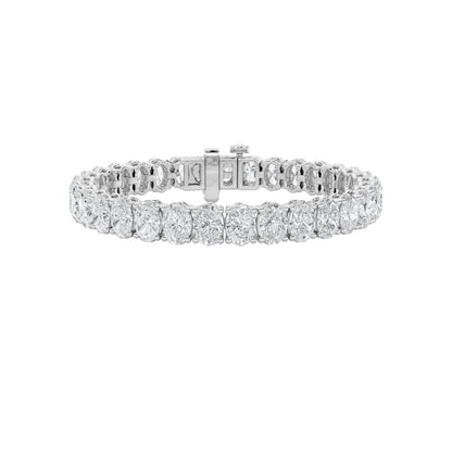 Oval Shaped Lab Grown Diamond North South Bracelet in 14K Gold (F/VS)