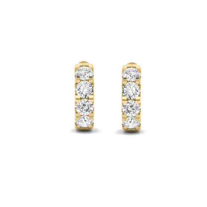 3Cttw Round Shaped Lab Grown Diamond (F/VS) Hoop Earrings in 14K Gold