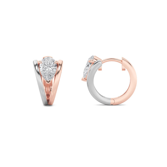 Pear Shaped Lab Grown Diamond Fashion Earrings in 14K Gold
