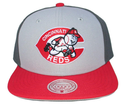 Mitchell & Ness Men's MLB Triple Play Liberty Snapback Coop Reds Snapback Caps