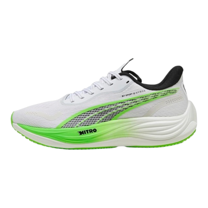 PUMA Velocity Nitro 3 HYROX Men's Running Shoes — PUMA White/Green Glare