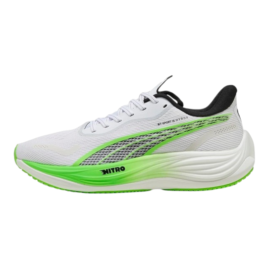 PUMA Velocity Nitro 3 HYROX Men's Running Shoes — PUMA White/Green Glare