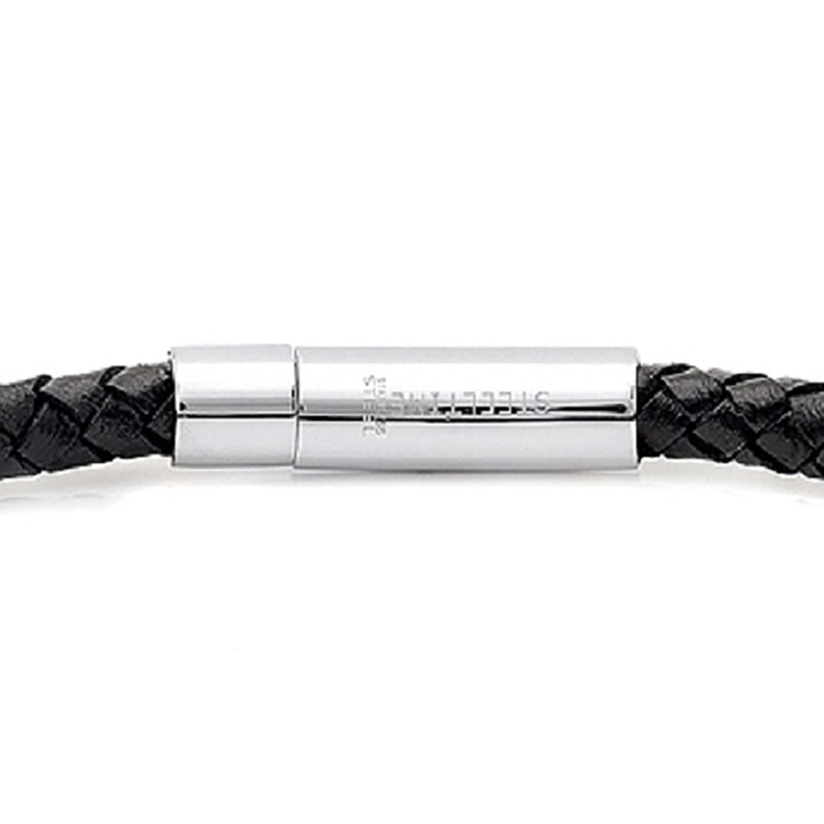 Classic Braided Leather Bracelet – Black