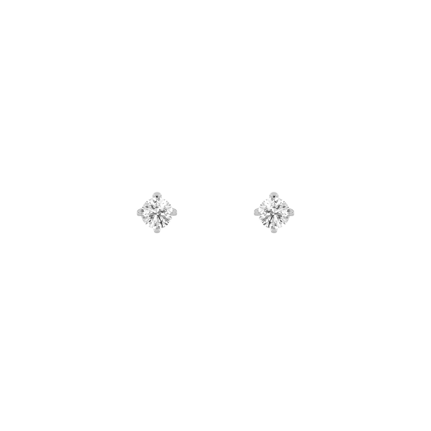 0.25Cttw Round Shaped Lab Grown Diamond (F/VS) Stud Earrings in 14K Gold