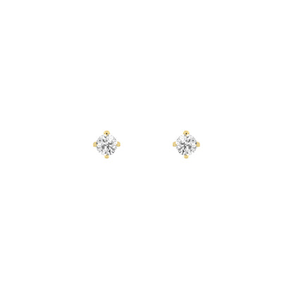0.25Cttw Round Shaped Lab Grown Diamond (F/VS) Stud Earrings in 14K Gold