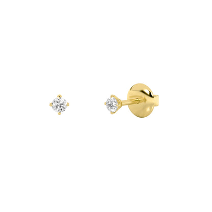 0.25Cttw Round Shaped Lab Grown Diamond (F/VS) Stud Earrings in 14K Gold