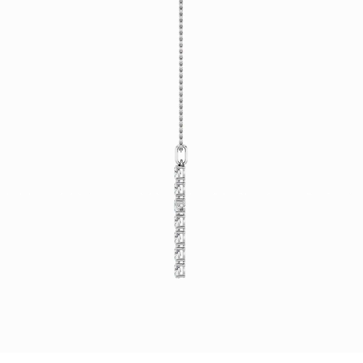 2.0ct Oval Shaped Lab Grown Diamond (F/VS) Cross Pendant in 14K White Gold