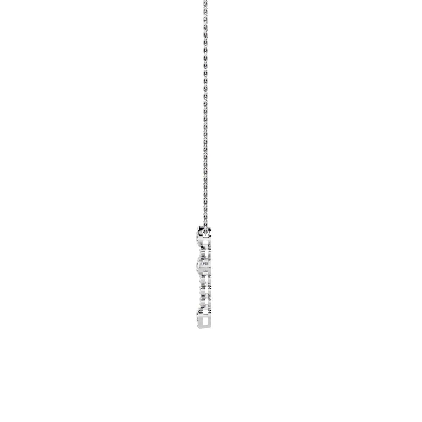 1.5ct Pear Shaped Lab Grown Diamond (F/VS) CrossPendant in 14K White Gold