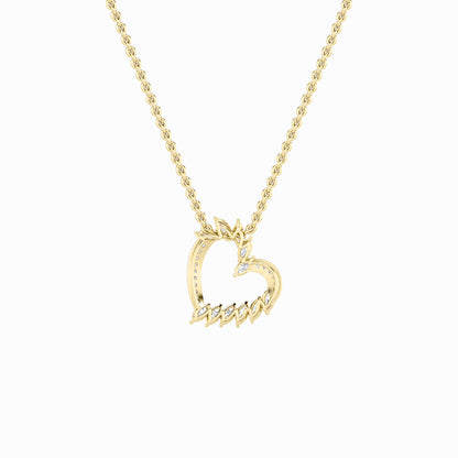2.5ct Marquise Shaped Lab Grown Diamond (F/VS) Heart Shaped Pendant in 14K Yellow Gold
