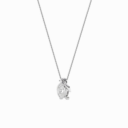 1.0ct Oval Shaped Lab Grown Diamond (F/VS) Pendant in 14K White Gold