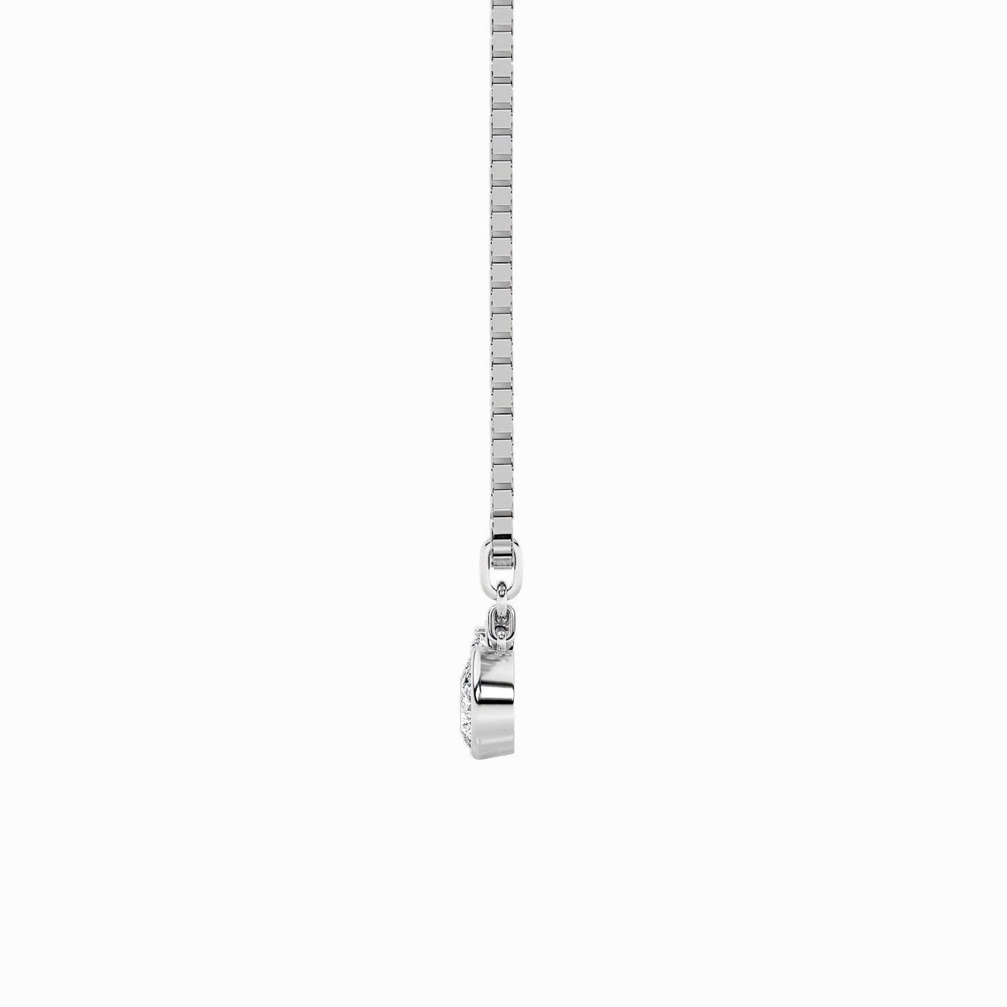 1.0ct Pear Shaped Lab Grown Diamond (F/VS) Zodiac Pendant in 14K White Gold