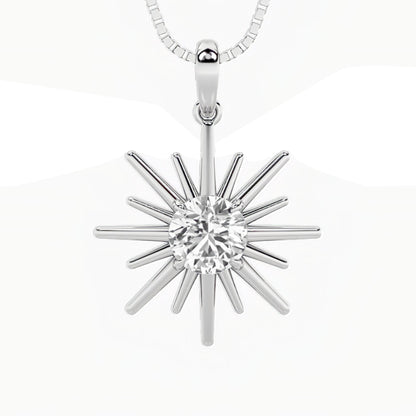 1.5ct Round Shaped Lab Grown Diamond (F/VS) Astralis Pendant in 14K White Gold