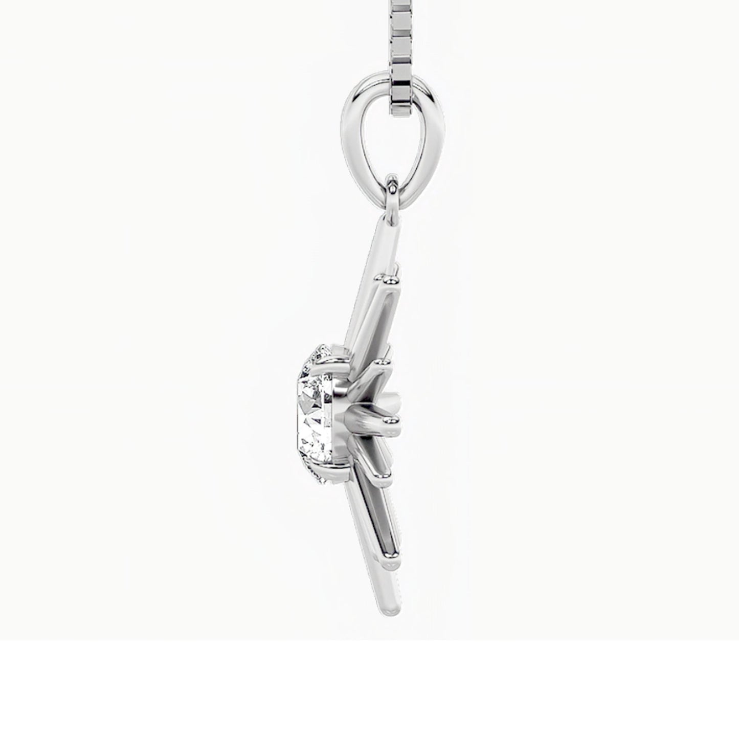 1.5ct Round Shaped Lab Grown Diamond (F/VS) Astralis Pendant in 14K White Gold