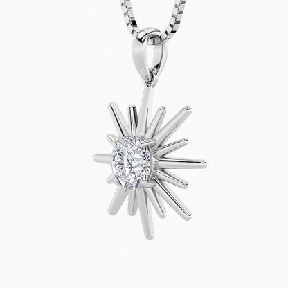 1.5ct Round Shaped Lab Grown Diamond (F/VS) Astralis Pendant in 14K White Gold