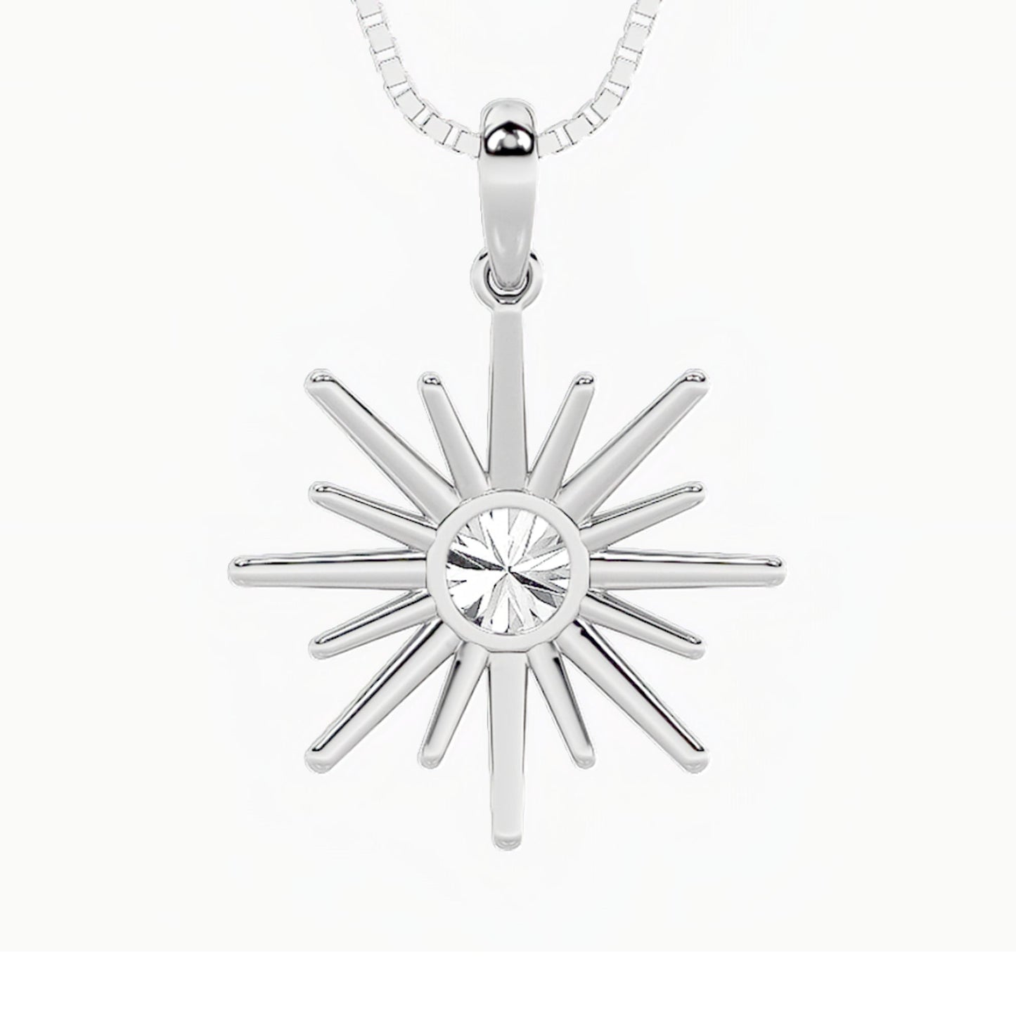 1.5ct Round Shaped Lab Grown Diamond (F/VS) Astralis Pendant in 14K White Gold