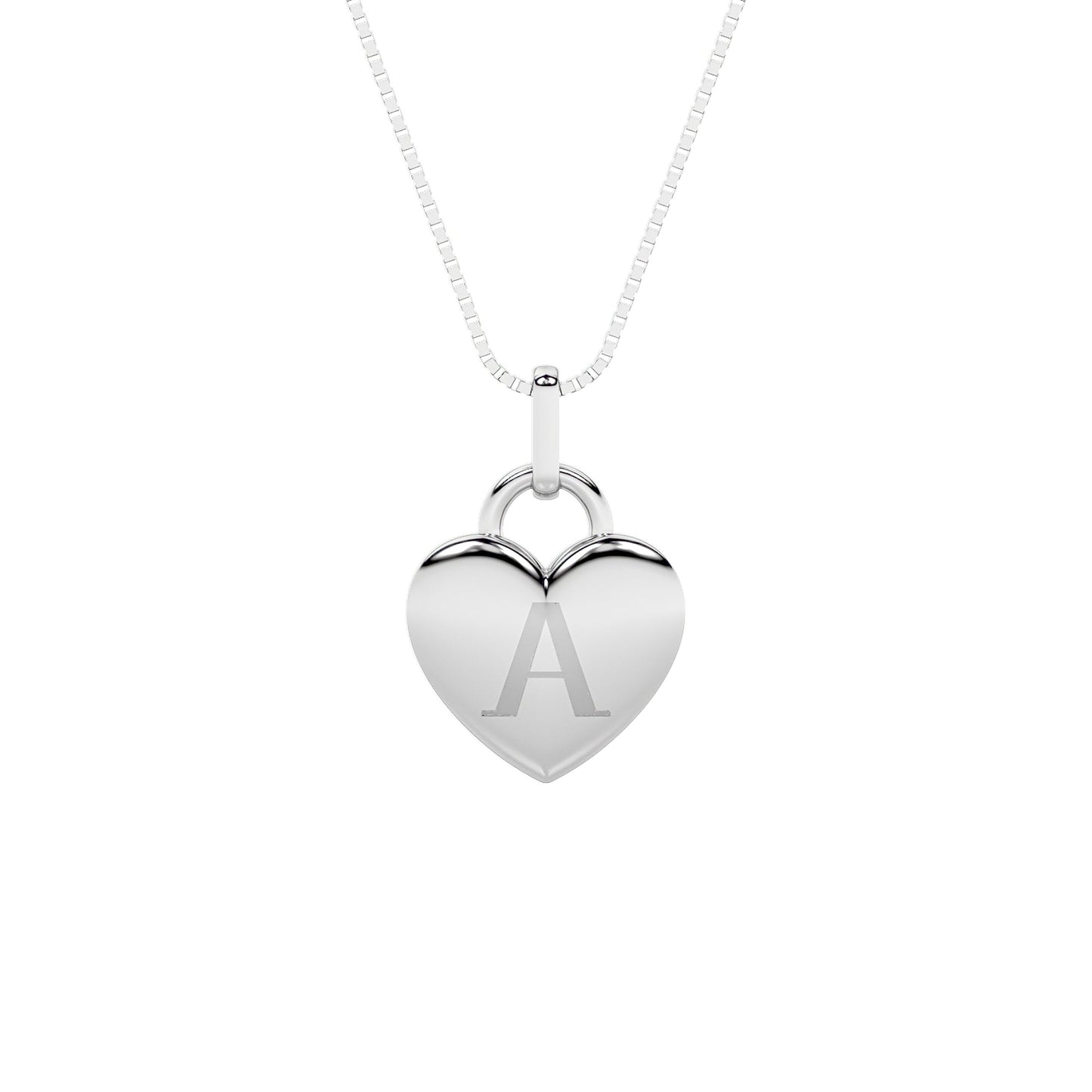 1.0ct Oval Shaped Lab Grown Diamond (F/VS) Heart Pendant in 14K White Gold