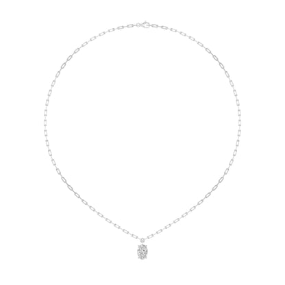2.0ct Oval Shaped Lab Grown Diamond (F/VS) Strata Chic Collection Necklace in 14K White Gold