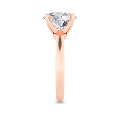 2Cttw Oval Shaped Lab Grown Diamond (F/VS) Knife Edge Shank Solitaire Engagement Ring in 14K Gold