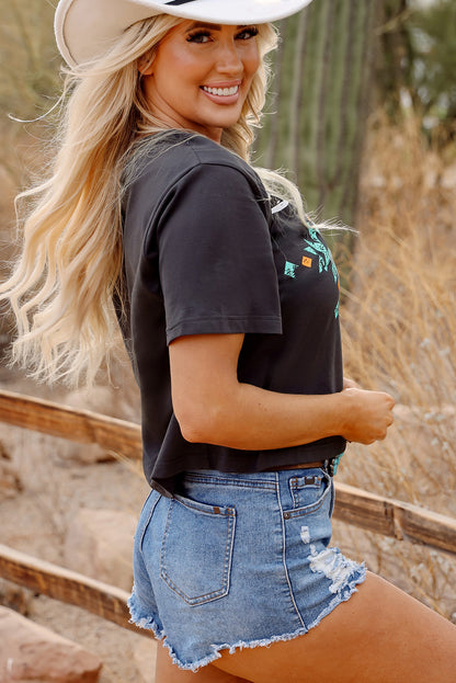Threaded Pear Reya aztec Graphic T Shirt