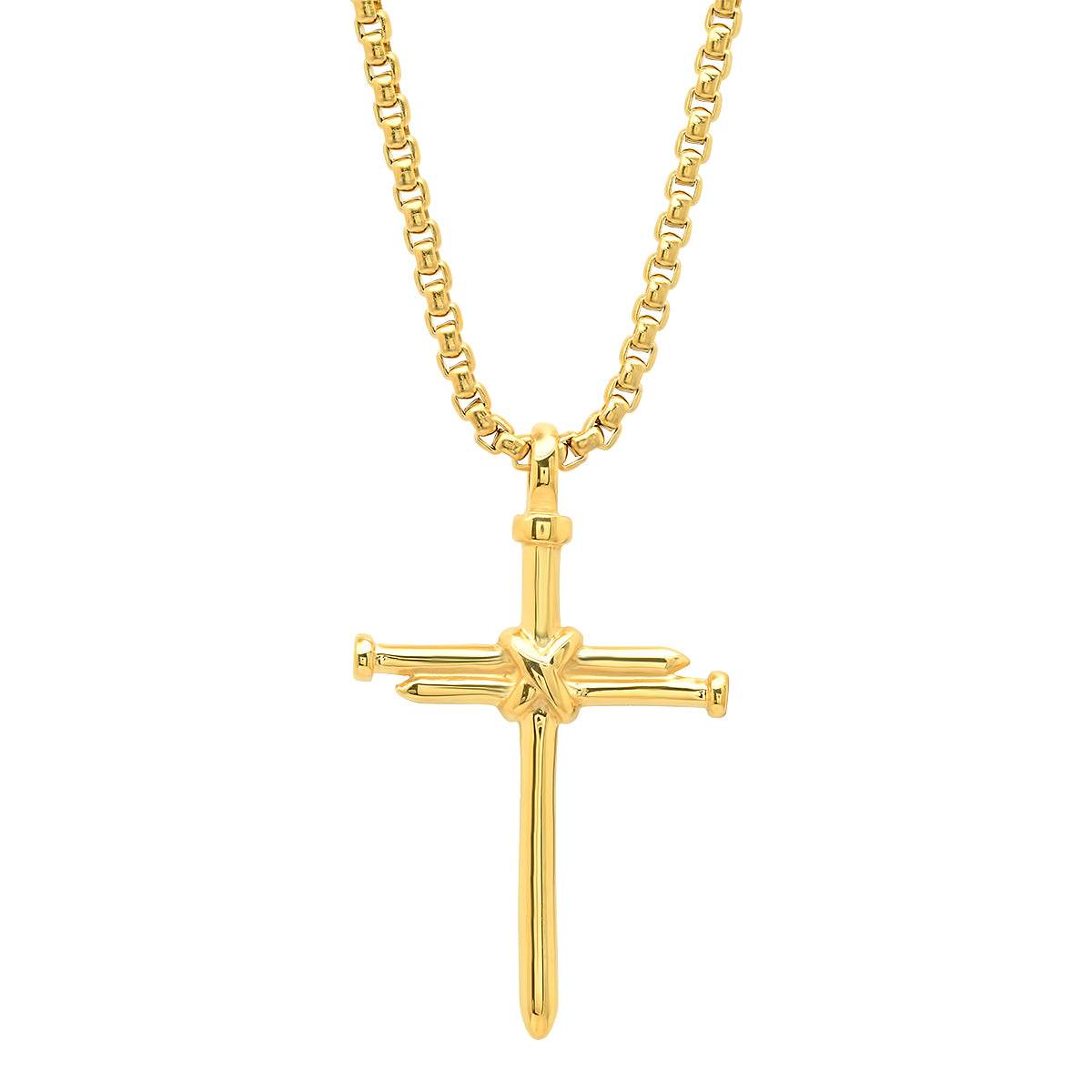 Stainless Steel Nail Cross Pendant