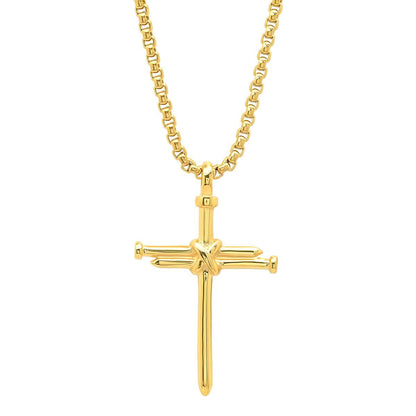 Stainless Steel Nail Cross Pendant