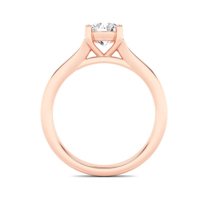 2Cttw Round Shaped Lab Grown Diamond (F/VS) SplitShank Solitaire Engagement Ring in 14K Gold