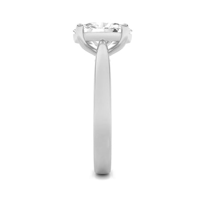 2Cttw Oval Shaped Lab Grown Diamond (F/VS) ClassicShank Solitaire Engagement Ring in 14K Gold