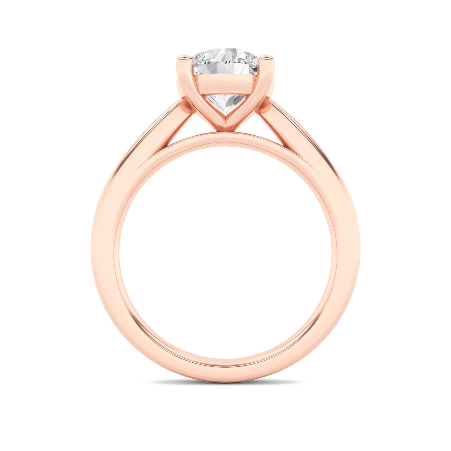2Cttw Round Shaped Lab Grown Diamond (G/VS) Classic Shank Solitaire Engagement Ring in 14K Gold