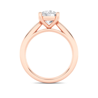2Cttw Round Shaped Lab Grown Diamond (G/VS) Classic Shank Solitaire Engagement Ring in 14K Gold