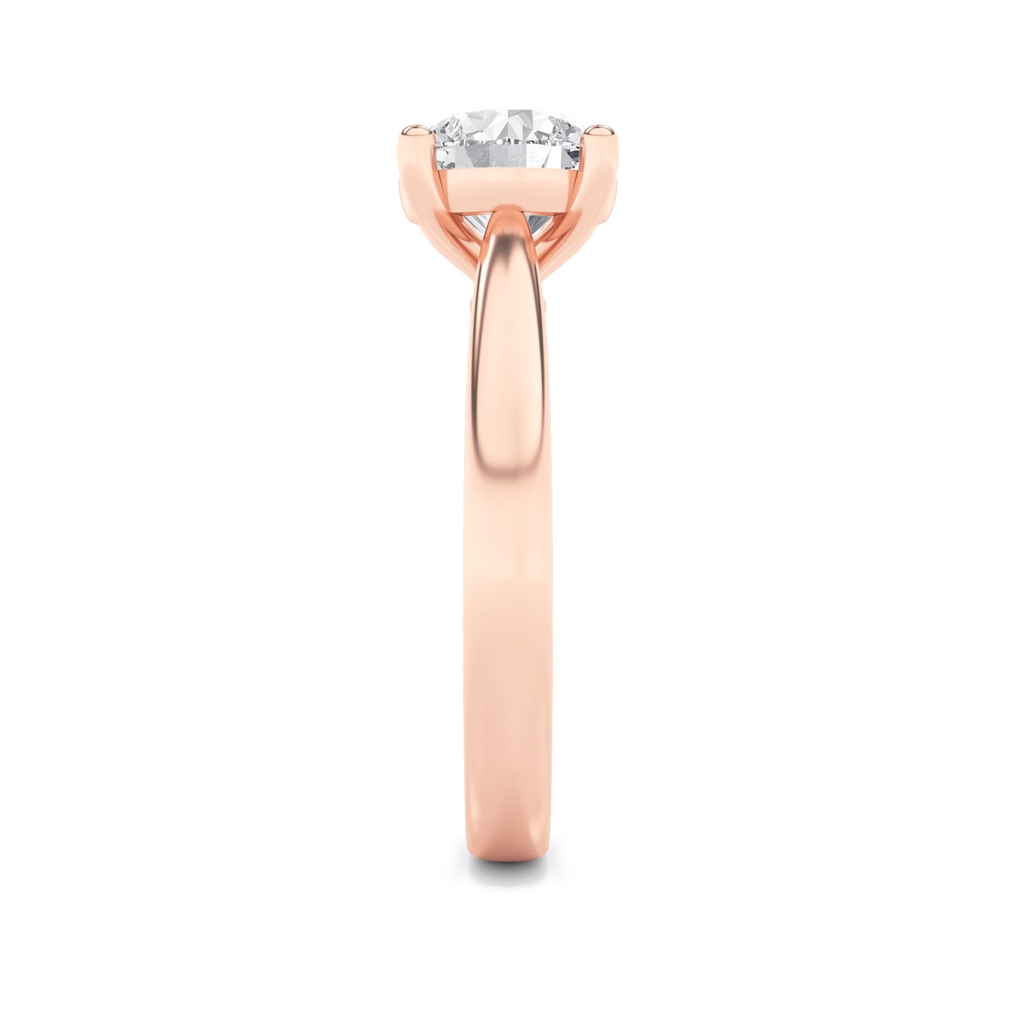 2Cttw Round Shaped Lab Grown Diamond (G/VS) Classic Shank Solitaire Engagement Ring in 14K Gold