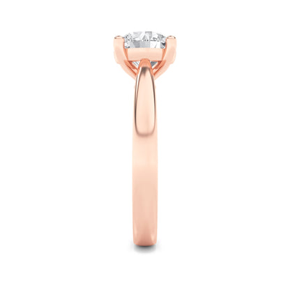 2Cttw Round Shaped Lab Grown Diamond (G/VS) Classic Shank Solitaire Engagement Ring in 14K Gold