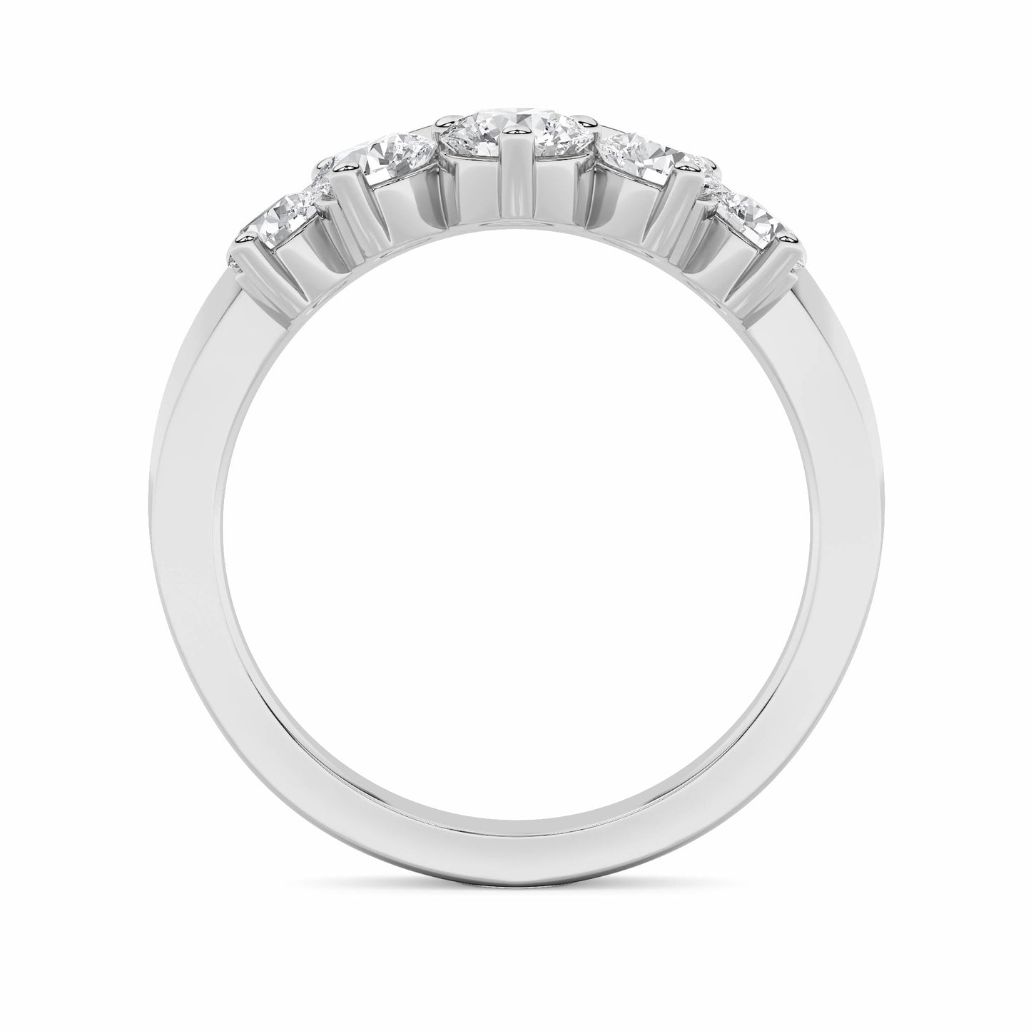 1Cttw Round Shaped Lab Grown Diamond (F/VS) Fancy Contour Ring in 14K Gold