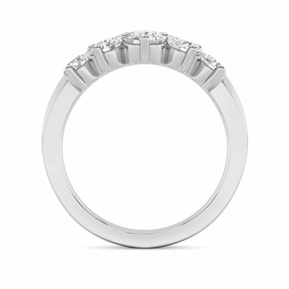 1Cttw Round Shaped Lab Grown Diamond (F/VS) Fancy Contour Ring in 14K Gold