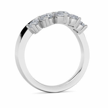 1Cttw Round Shaped Lab Grown Diamond (F/VS) Fancy Contour Ring in 14K Gold