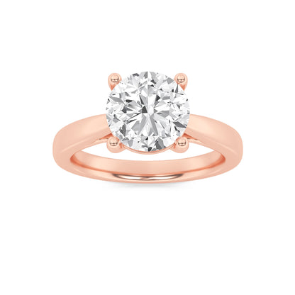 1Cttw Round Shaped Lab Grown Diamond (F/VS) Insert Jacket Ring in 14K Gold