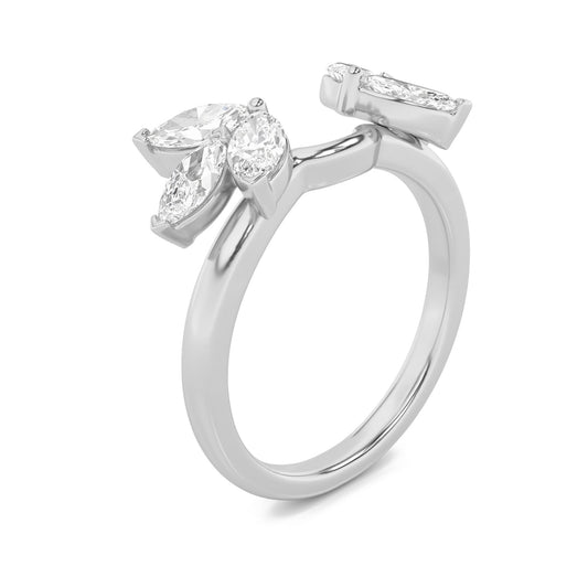 1Cttw Marquise Shaped Lab Grown Diamond (F/VS) Wrap Ring in 14K Gold