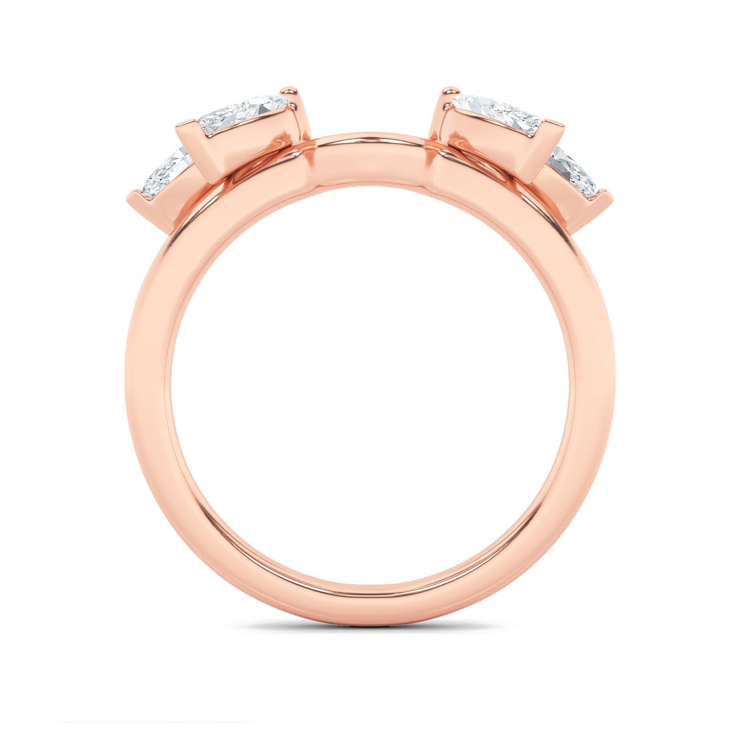 1Cttw Marquise Shaped Lab Grown Diamond (F/VVS) Wrap Ring in 14K Gold