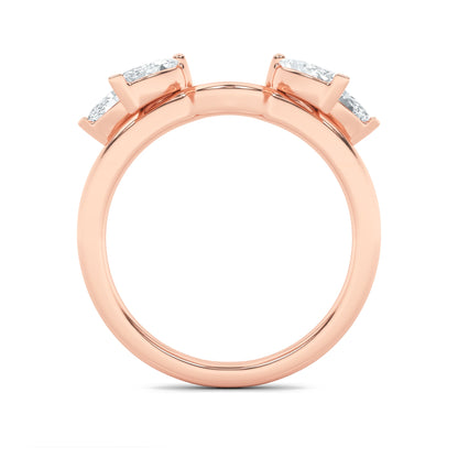 1Cttw Marquise Shaped Lab Grown Diamond (F/VVS) Wrap Ring in 14K Gold