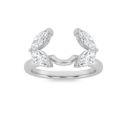 1Cttw Marquise Shaped Lab Grown Diamond (F/VS) Wrap Ring in 14K Gold