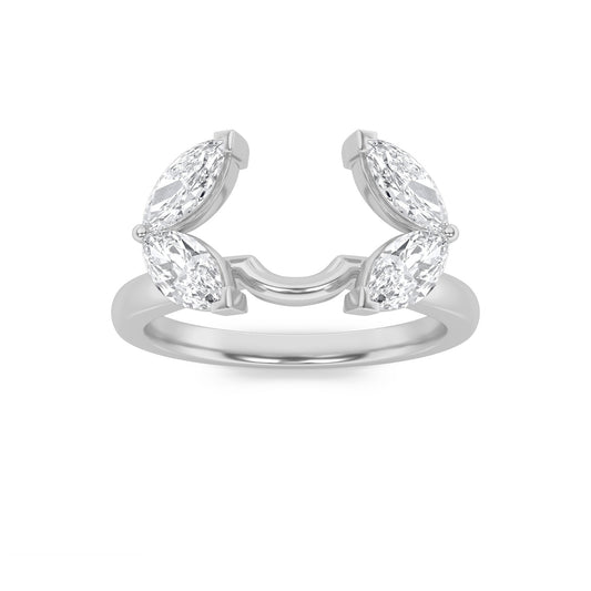 1Cttw Marquise Shaped Lab Grown Diamond (F/VS) Wrap Ring in 14K Gold