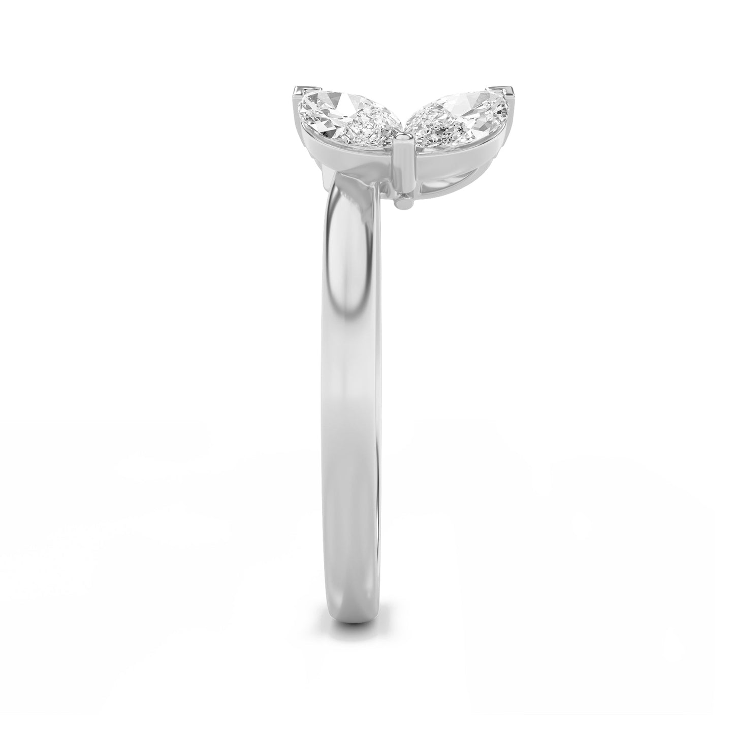 1Cttw Marquise Shaped Lab Grown Diamond (F/VS) Wrap Ring in 14K Gold