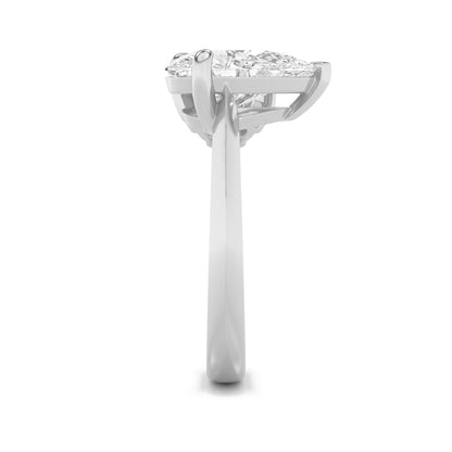 3Cttw Pear Shaped Lab Grown Diamond (F/VS) Toi et Moi Engagement Ring in 14K Gold