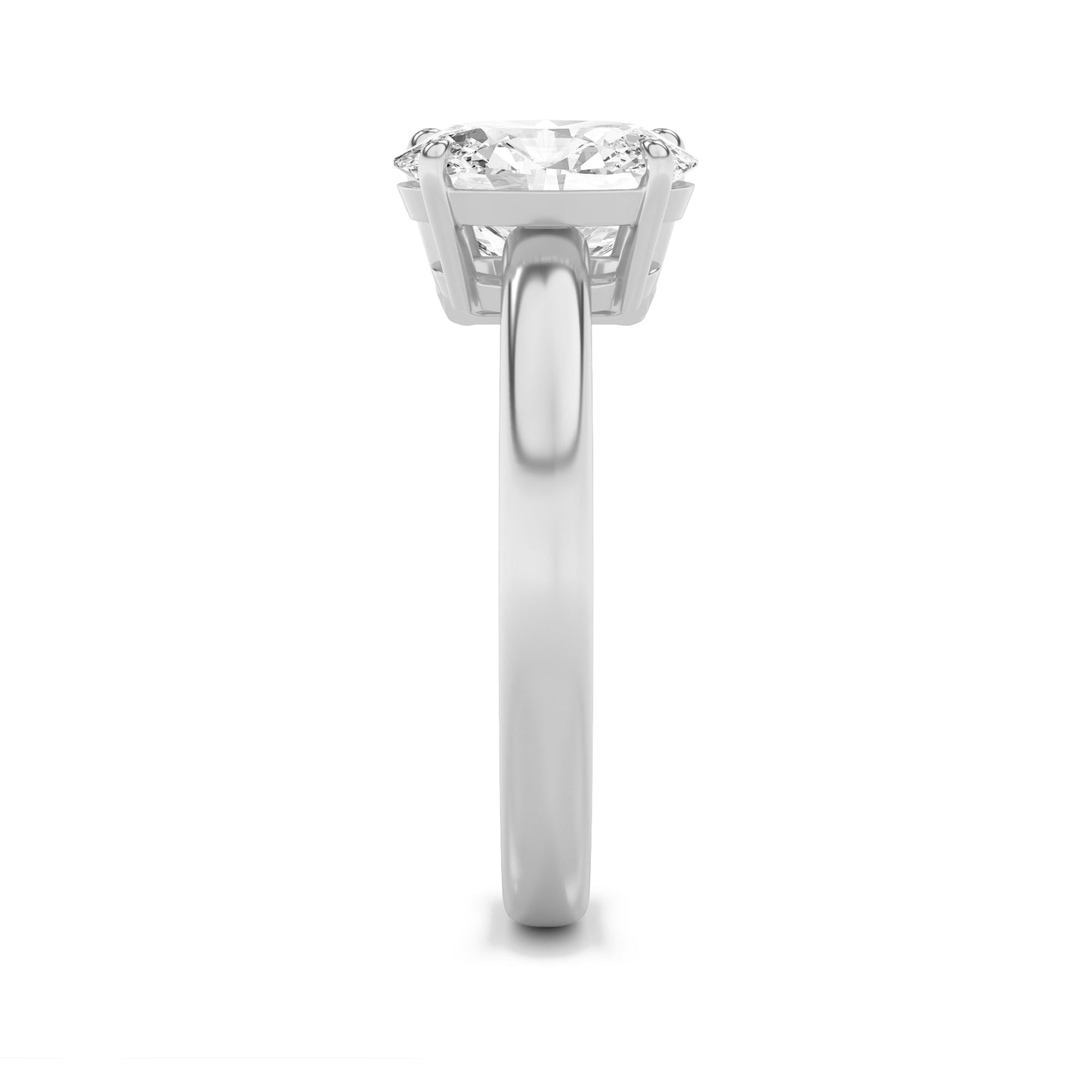 3Cttw Emerald Shaped Lab Grown Diamond (F/VS) Toi et Moi Engagement Ring in 14K Gold
