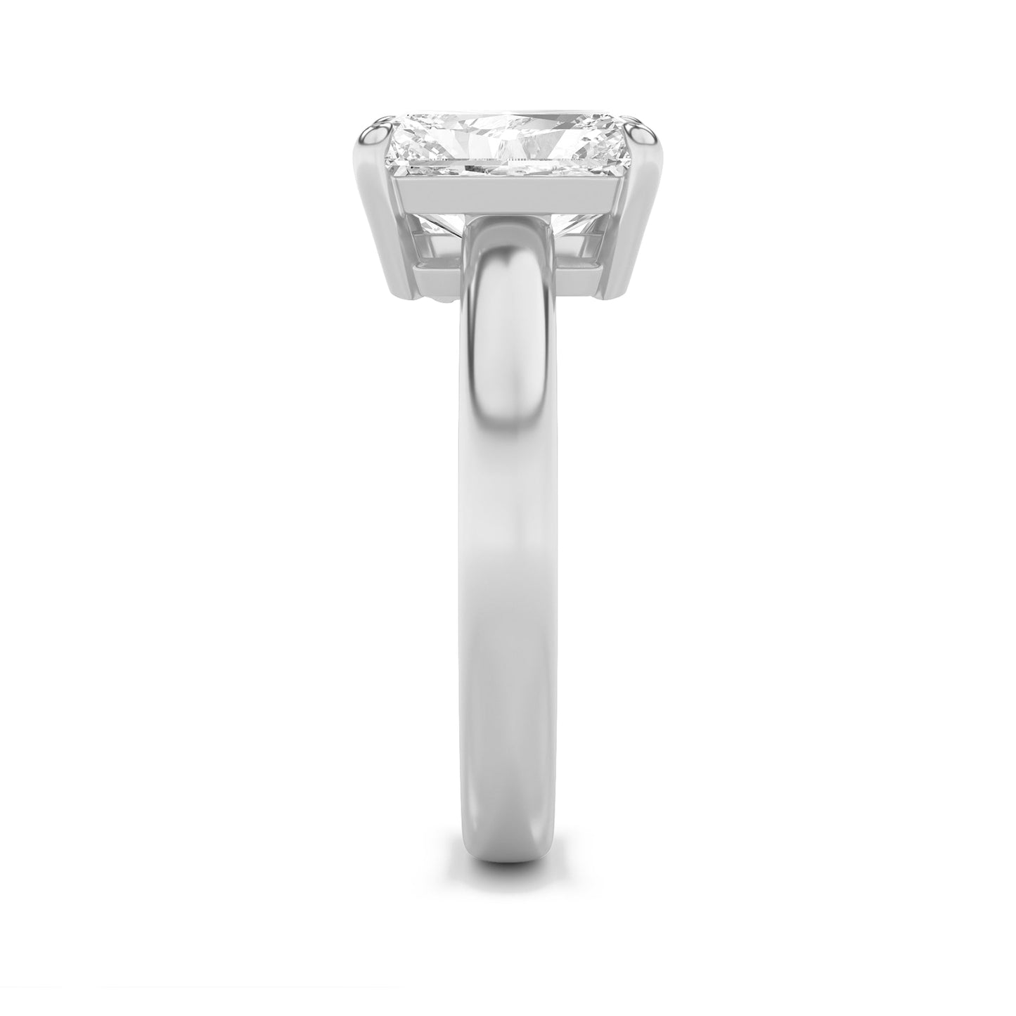 3Cttw Radiant Shaped Lab Grown Diamond (F/VS) Toi et Moi Fashion Ring in 14K Gold