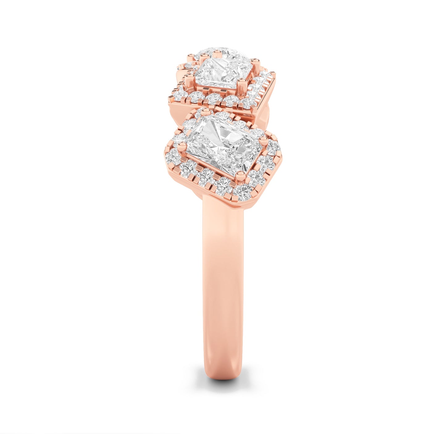 1.5Cttw Mix Shaped Lab Grown Diamond (F/VS) Five Stone Ring in 14K Gold