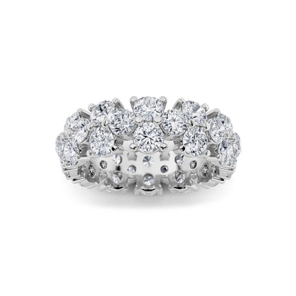 5Cttw Round Shaped Lab Grown Diamond (F/VS) Eternity Band Ring in 14K Gold